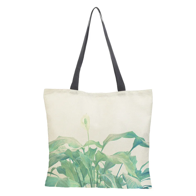 Linen Eco-friendly Tote Bag - Leaf