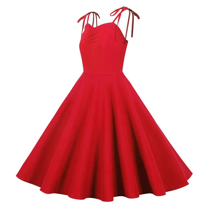 Sexy Strapless Women Summer Solid Red Chic Female Slim Fashion A-line Midi Party Dresses Vestidos Robe Femme