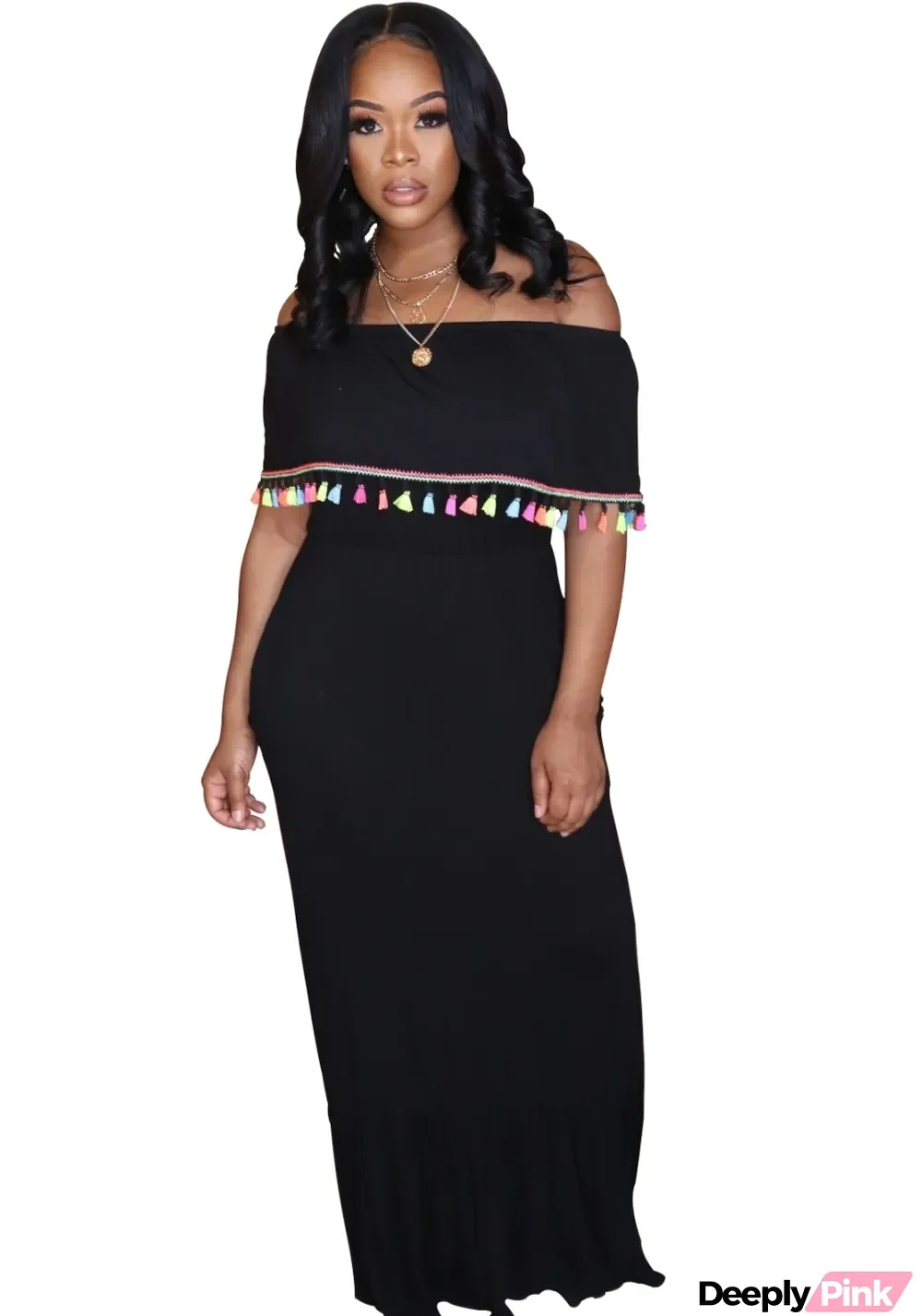 Summer Off the Shoulder Casual Long Dress