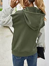 Split-Joint Contrast Color Long Sleeves Hoodies&Jackets