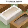 30 Pack Kraft Bakery Box with Clear Window Cookie Box Pastry Box for Gift Giving