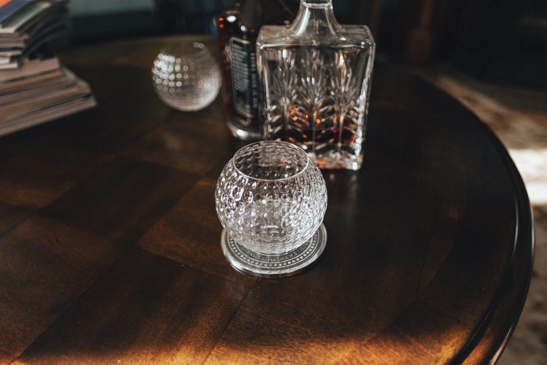 Golf Ball Whiskey Glass Rock Glass Bourbon Glass Groomsmen image 2