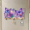 Wooden Butterfly Flower Special Shape Diamond Painting Hanging Hooks for Decor
