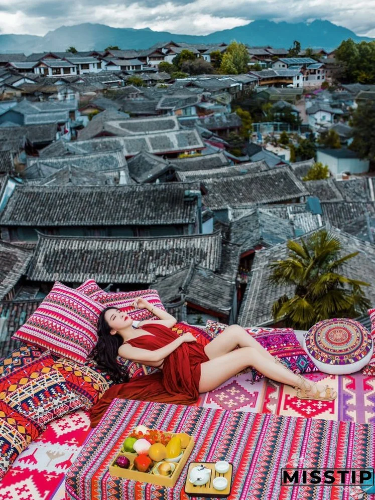 Vintage ethnic style throw pillow cushion backrest pillow bohemian