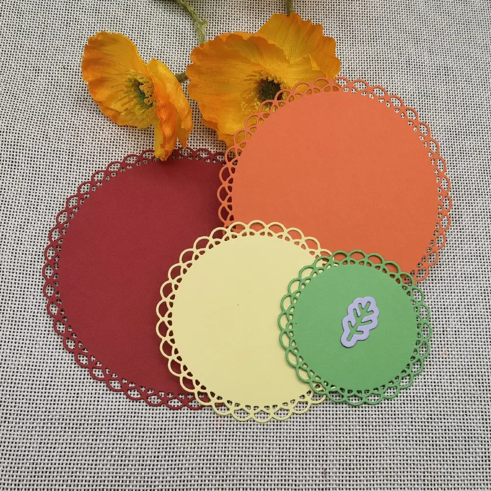 Nigikala Circle frame Metal cutting dies mold Round hole label tag Scrapbook paper craft knife mould blade punch stencils dies