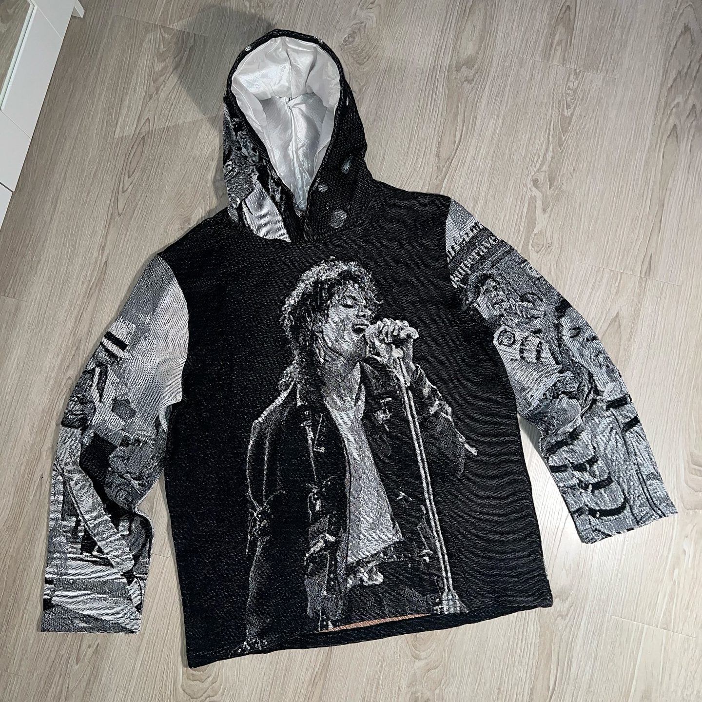 Fashion King Of Pop Print Long Sleeve Hoodies