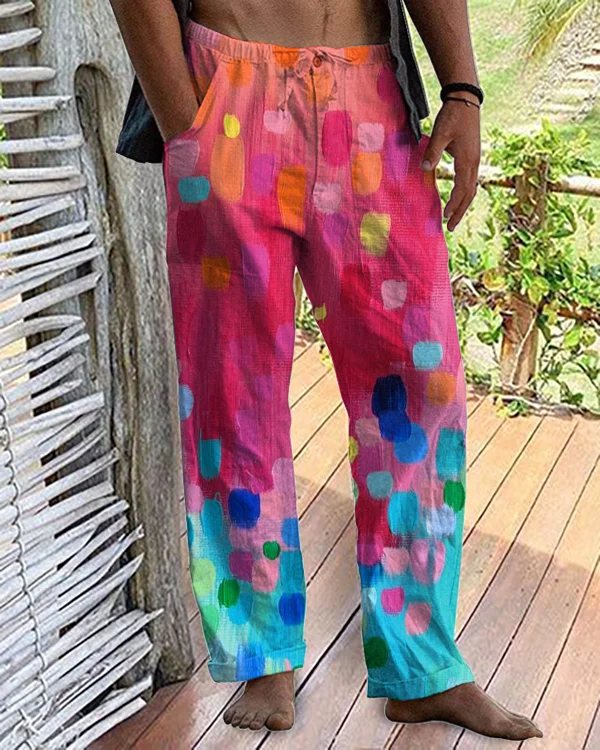 Men's Fashion Geometric Casual Pants