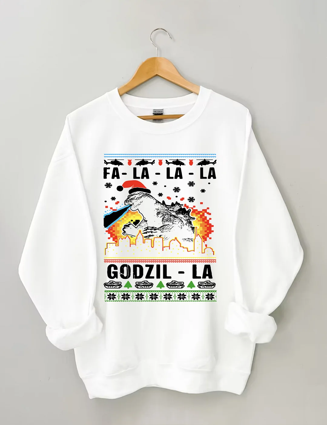 Funny Godzilla Ugly Christmas Sweatshirt