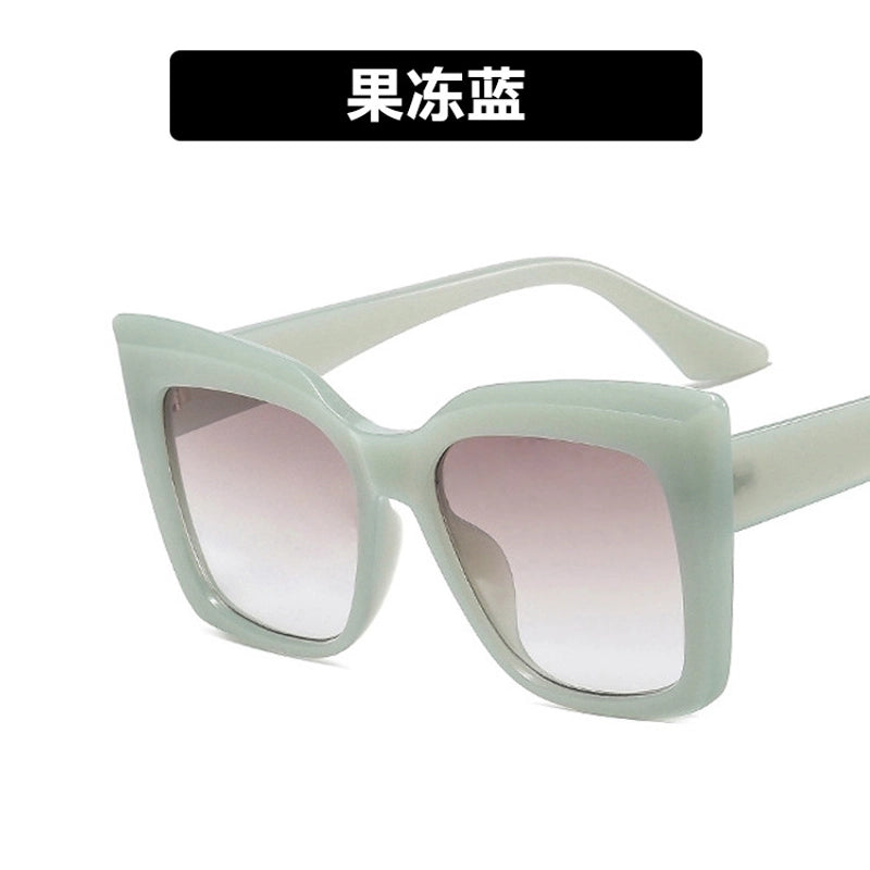 New Cat Eye Large Frame European And American Sunglasses Women’s Personalized Cross-border Sunglasses Trendy Catwalk Retro Ins Glasses