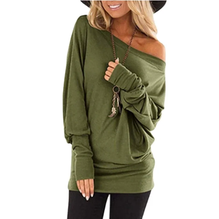 Women's long-sleeved T-shirt autumn new solid color top