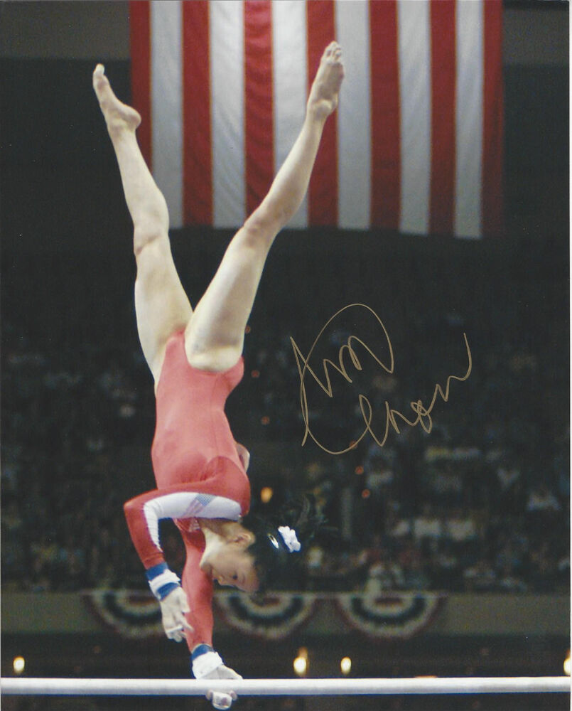 USA Gold Medalist Amy Chow  great autographed  8x10 Photo Poster painting Magnificent 7