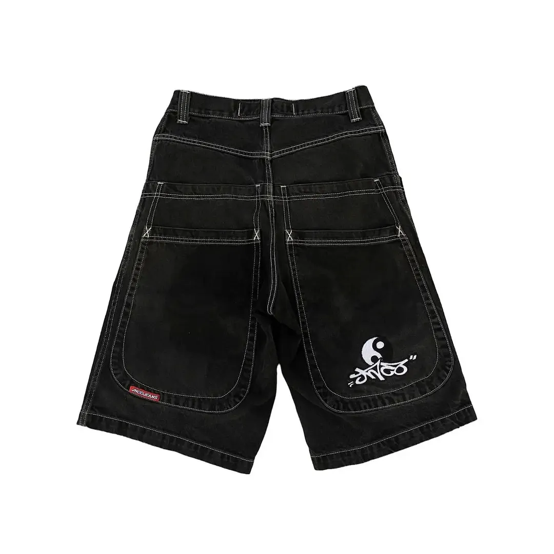 Brownm Pants Men's Loose Wide-Leg Retro Gradient Jeans Men's Tide Card High Street Straight Tube Overs