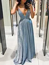 Shiny Backless Condole Belt Maxi Dress
