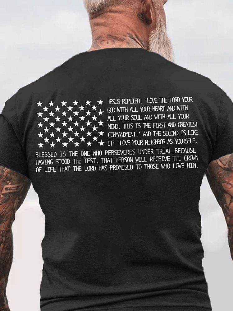 Bible Flag Print Tee