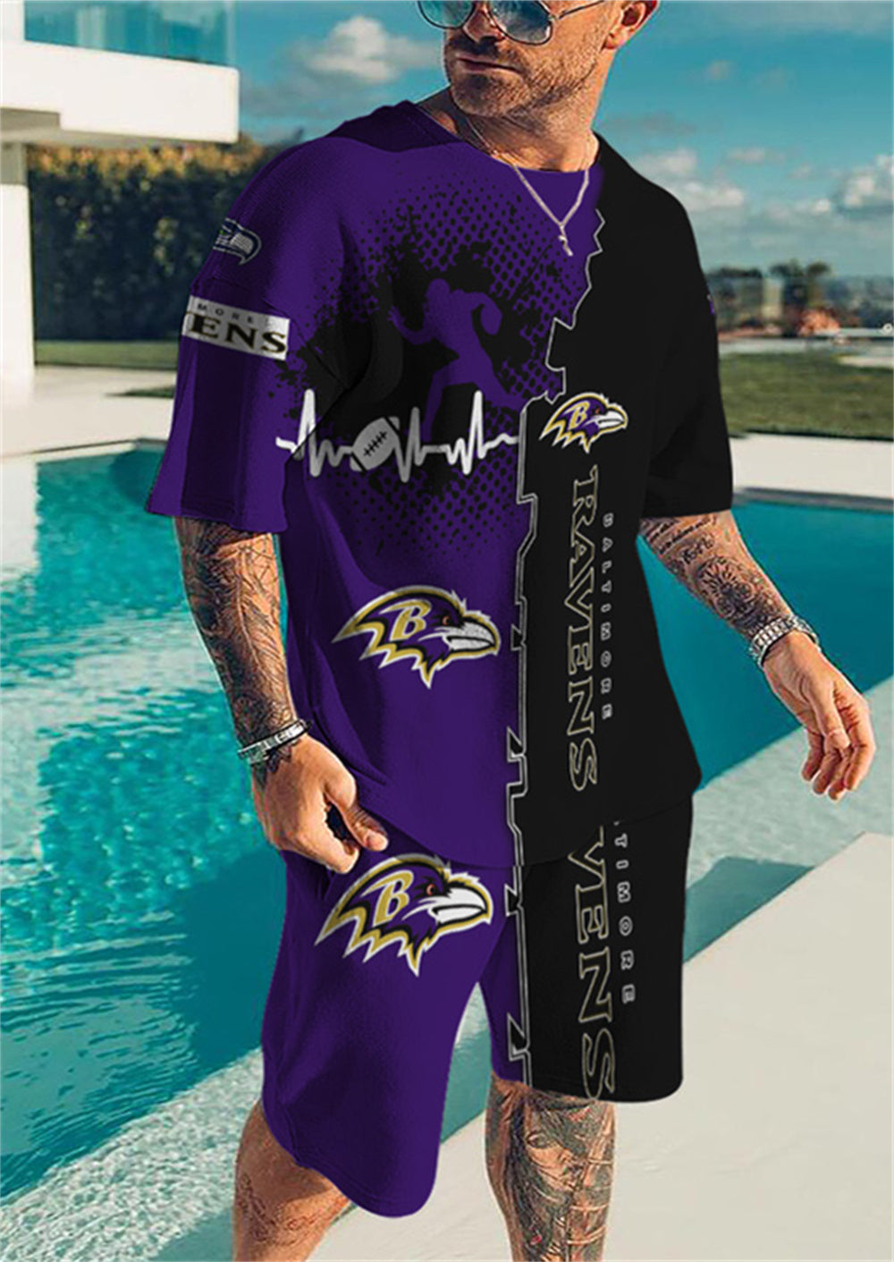 Baltimore Ravens Limited Edition Top And Shorts Two-Piece Suits