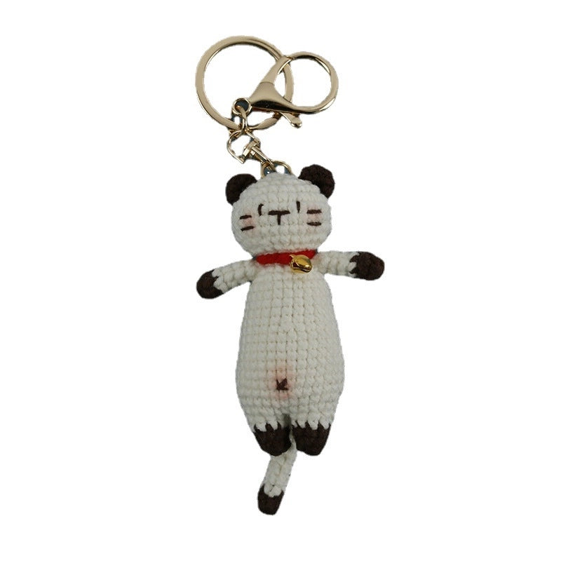 Cute Animal Yarn Knitting Keychain