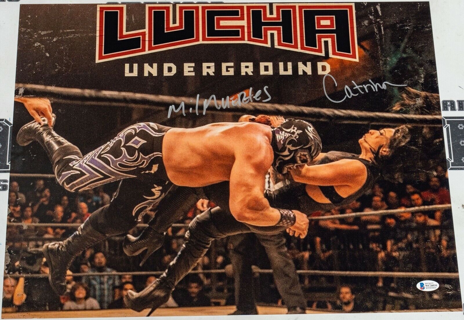 Catrina & Mil Muertes Signed 16x20 Photo Poster painting BAS COA AAA Lucha Underground Autograph