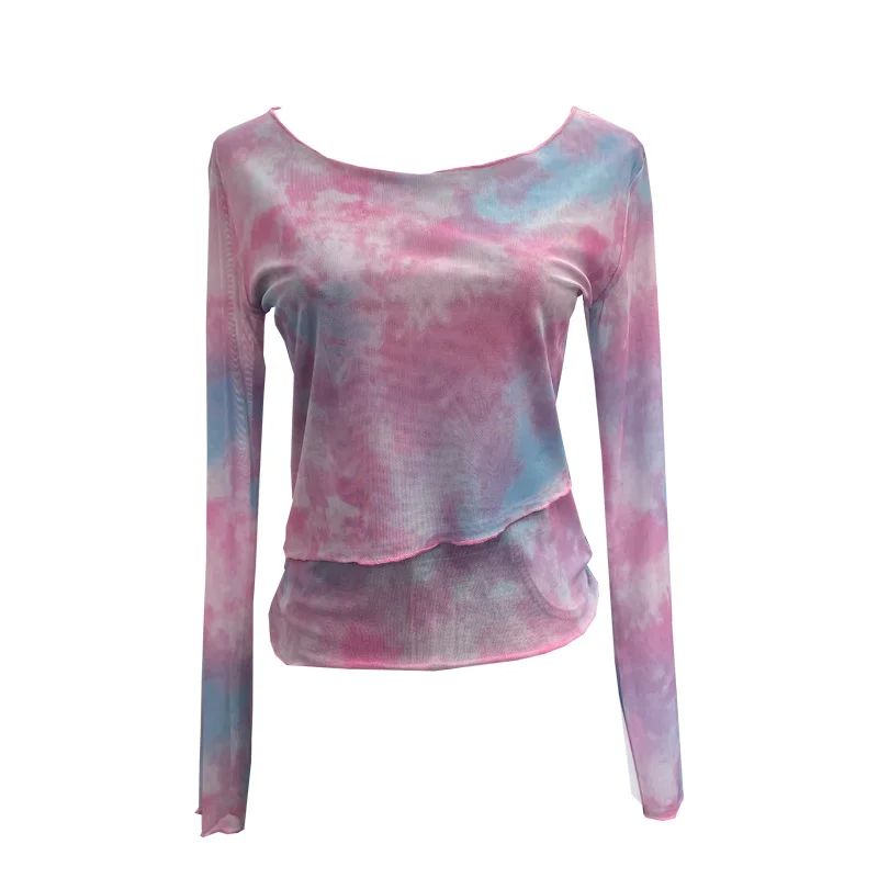 Nigikala Nigikala Sunscreen Mesh Yarn Women 2025 Summer New Long-Sleeved T-Shirt 6920