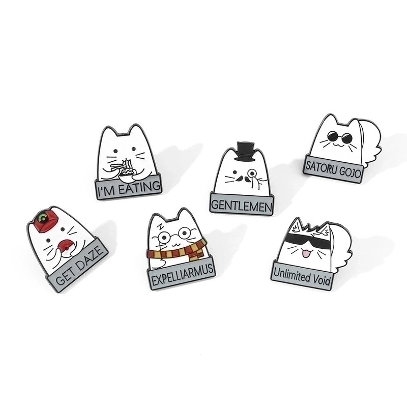 Cartoon Style Pin Cat Alloy Enamel Women’s Brooches