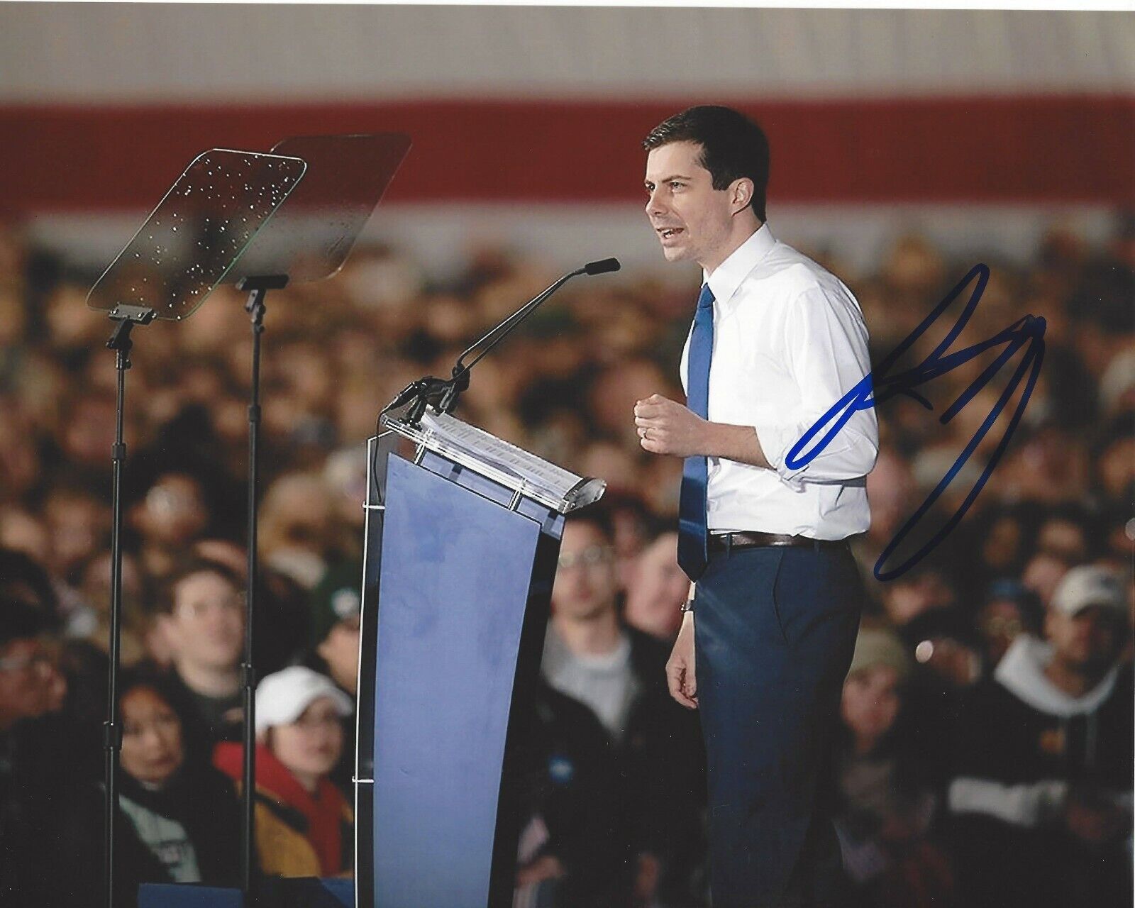 Pete Buttigieg South Bend Mayor Hand Signed 8x10 Photo Poster painting COA 1 2020 Campaign PROOF