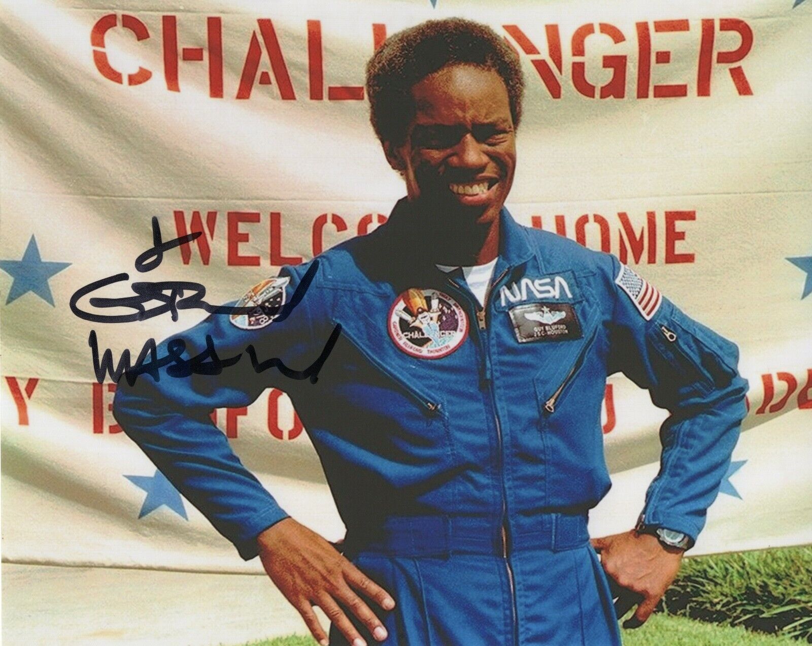 GUION GUY BLUFORD JR SIGNED AUTOGRAPH NASA ASTRONAUT SPACE 8X10 Photo Poster painting