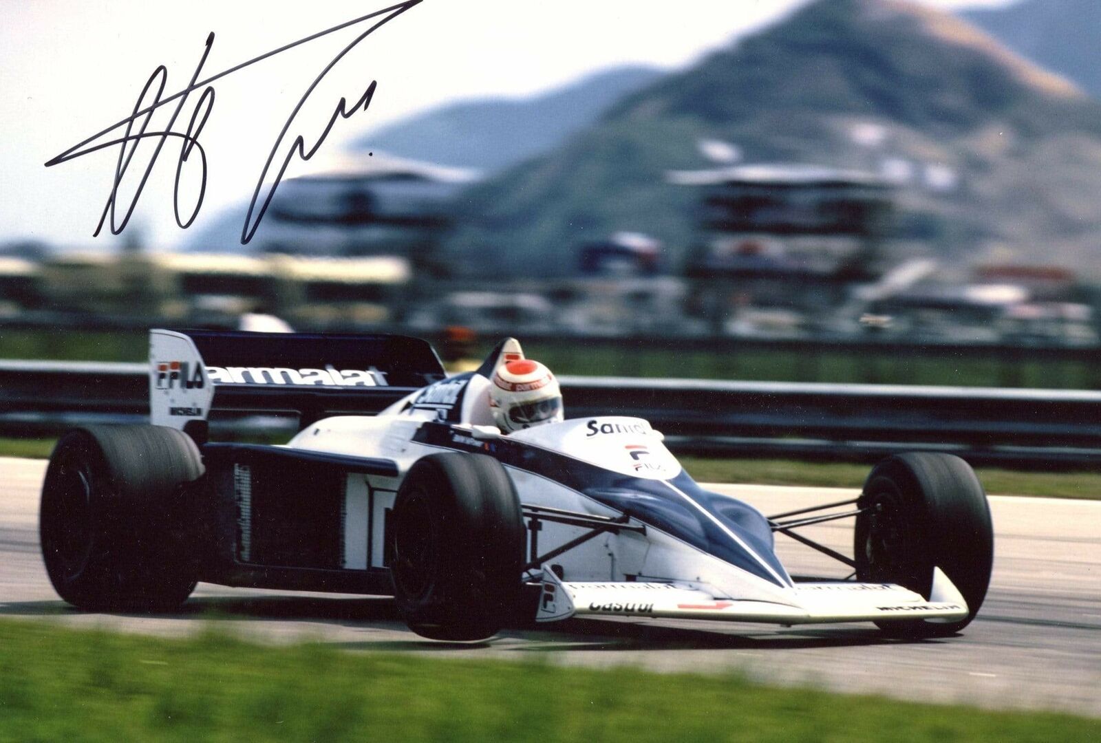 F1 WORLD CHAMPION Nelson Piquet BRABHAM autograph, In-Person signed Photo Poster painting