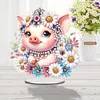 >SALE<Acrylic Daisy Pig Diamond Painting Desktop Ornaments for Bedroom Table Decor