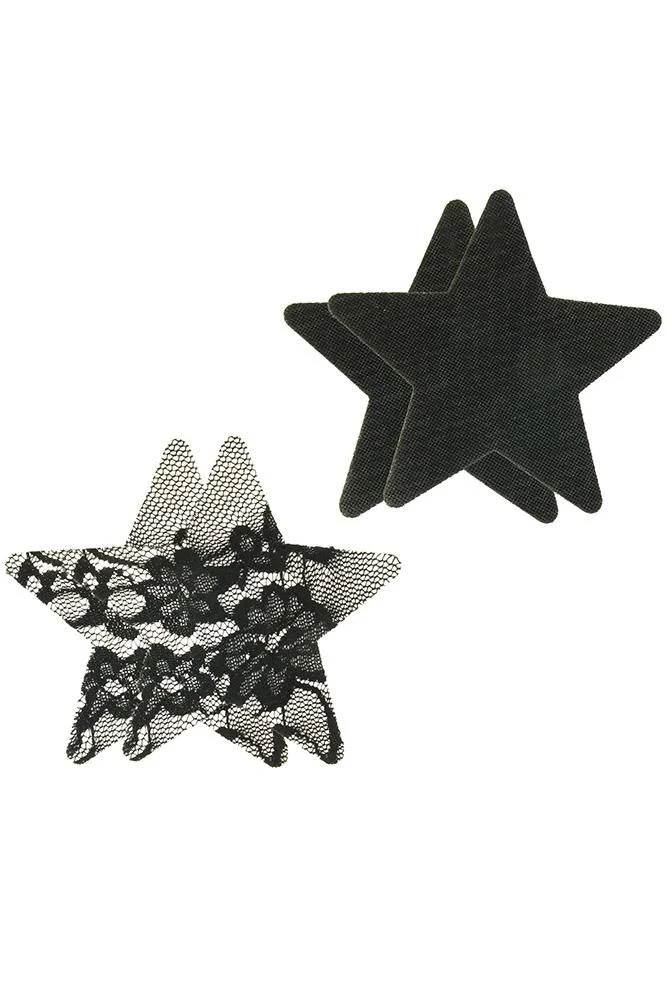 Pornhint Peekaboos Satin & Lace Star Pasties