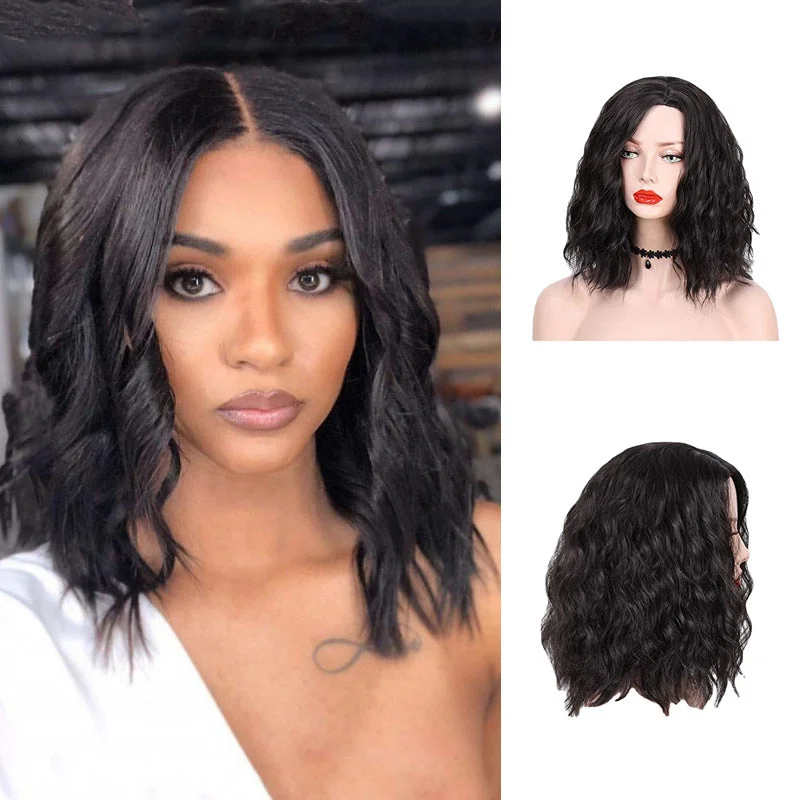 Black Widow Natasha Romanoff Cosplay Curly Wig For Halloween Black-elleschic