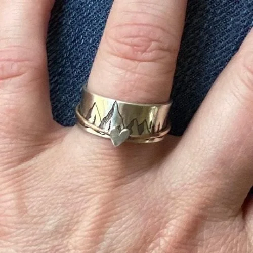 🔥Last Day Promotion 49% OFF💕-Keep Climbing Silver Spinner Ring💝