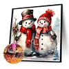 (40*40cm)Christmas Snowman - Full Round Drill Diamond Painting