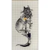 Ink Architectural Cat-Full Embroidery 2 Strands 18CT Counted Cross Stitch-30*55CM
