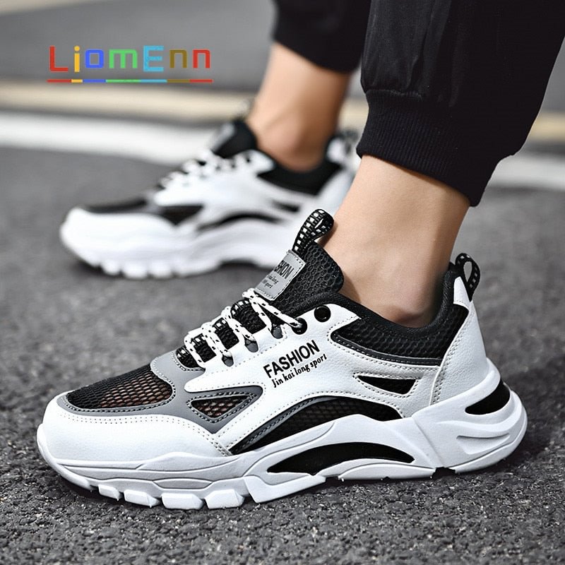 Unisex Summer Women's Sneakers Men Running Sports Shoes 2021 Breathable Mesh Sneakers White Tennis Trainers basket Size 33-44