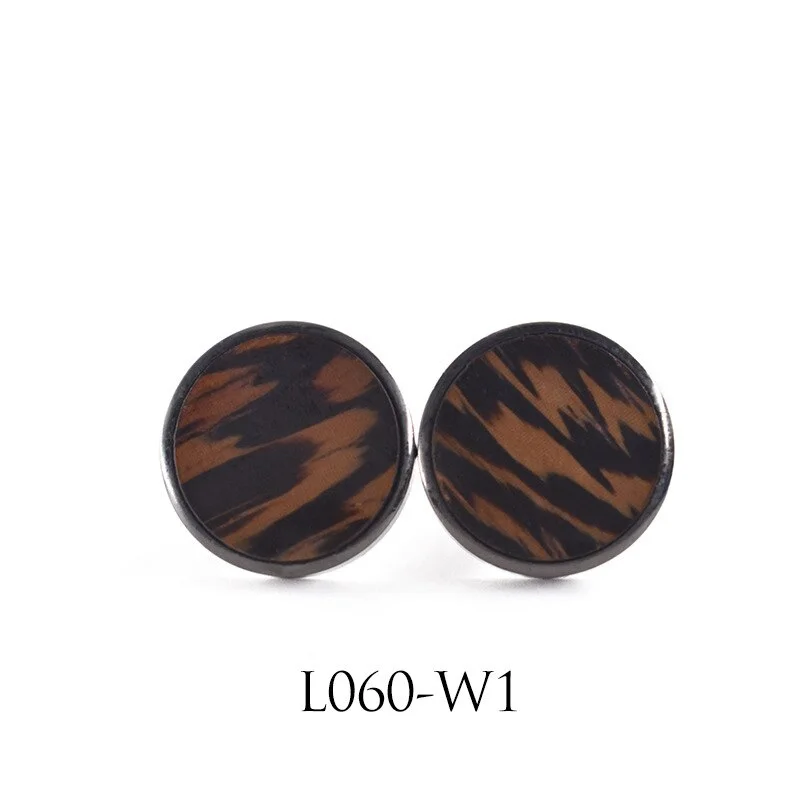 Wooden Round Cufflinks High-grade French Shirts Men's Business Activities Leisure Wedding Cuff Link Vintage Gifts Simple Classic