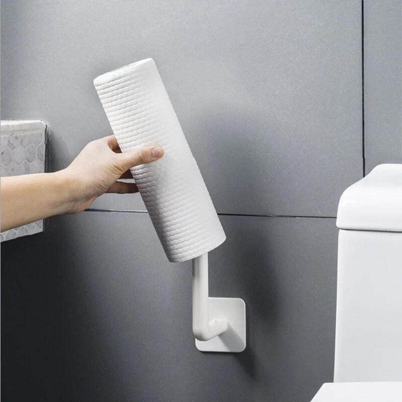 Free Kitchen Roll Paper Accessory Wall Mount Toilet Paper Holder Multifunctional Bathroom Tissue Towel Accessories Rack Holders