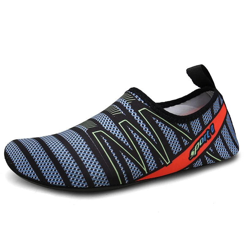 Striped Colorful Water Shoes Woman Men Swimming Breathable Shoes Aqua Beach Shoes Big Plus Size 36-48 Sneaker