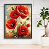 Poppy 5d DIY runder Vollbohrer Dimond Gem&auml;lde Kit f&uuml;r Zuhause Wanddekoration35x45cm