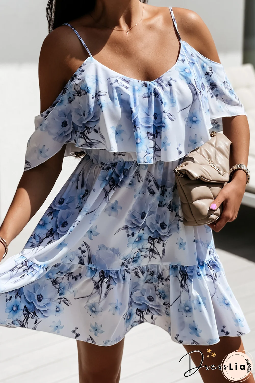KarliDress Look Past The Moonlight Tiered Floral Dress P12641