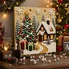 Christmas House Xmas Pearl Painting DIY Kit with Frame 30x30cm