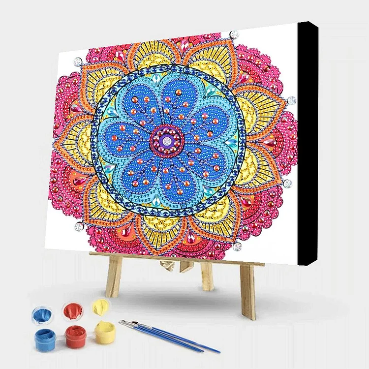 Wooden Mandala Painting Kit, Wooden Wall Decor Painting Kits for Adults,  Birthday Gift, Diy Kit for Mandala, Serving Tray Painting 