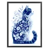 (Multi-Style) Blue And White Porcelain Cat-11CT Stamped Cross Stitch 40*53cm/15.75*20.87in