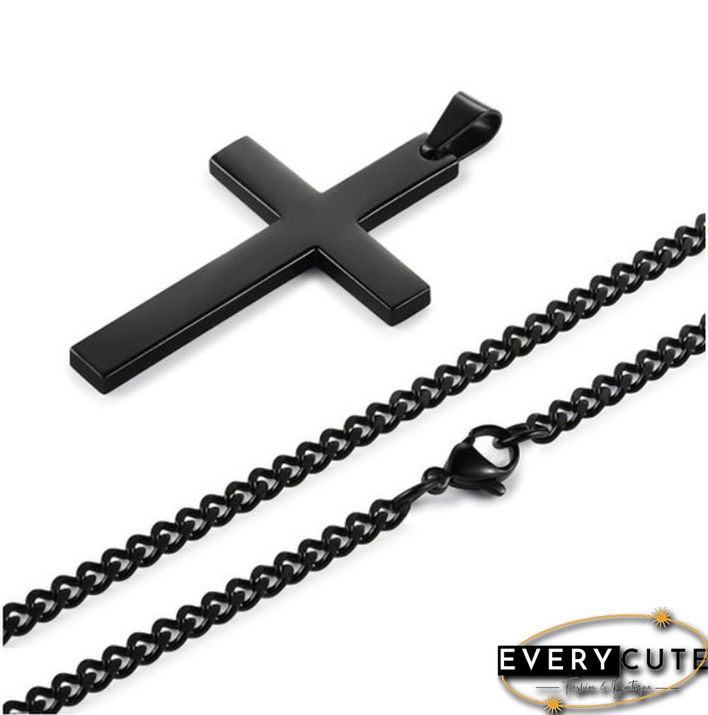 Fashion Simple Cross Pendant Necklace Cross Necklace Jewelry for Men Christmas gift