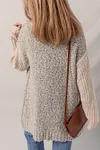 Women's Color Block Side Pockets Open Front Cardigan