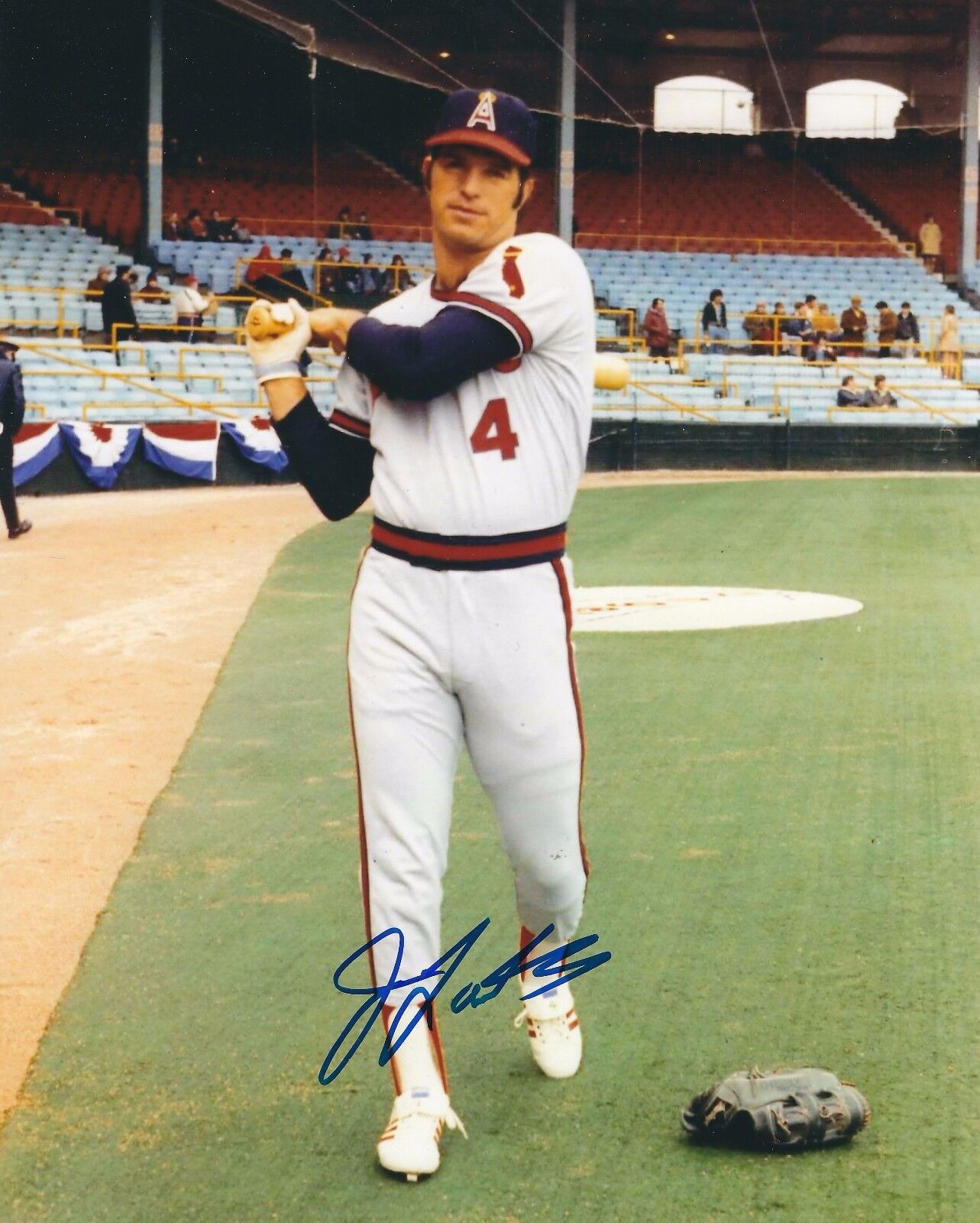 Signed 8x10 JOE LAHOUD California Angels Photo Poster painting - COA