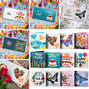 12pcs 5D DIY Diamond Painting Greeting Card Special Shaped Xmas Postcard