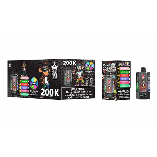 Bang King 6-in-1 200k Puffs Disposable Vape LCD | Bulk Wholesale