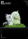 Small & Big Scale Culumon & Terriermon - Digimon Resin Statue - EL Studio