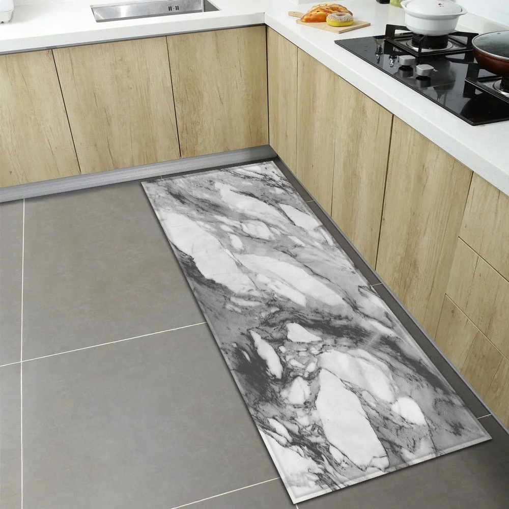 Nordic Kitchen Carpet Home Entrance Doormat Bedroom Bedside Living Room Decoration Rug Hallway Balcony Bath Anti-Slip Floor Mat