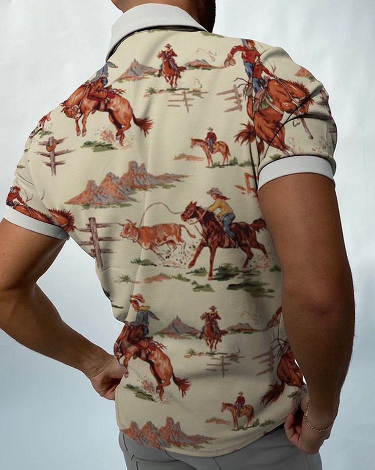 Men's fashion star print shirt 4564