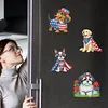 6Pcs Acryl Hunde - 5d DIY Handwerk Aufkleber Magnet